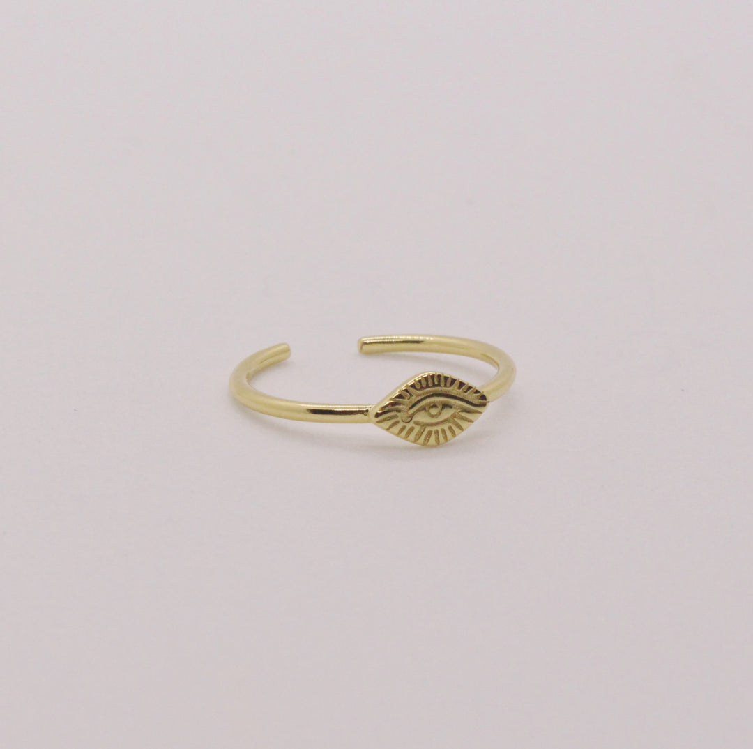 Evil Eye Gold-Plated Ring
