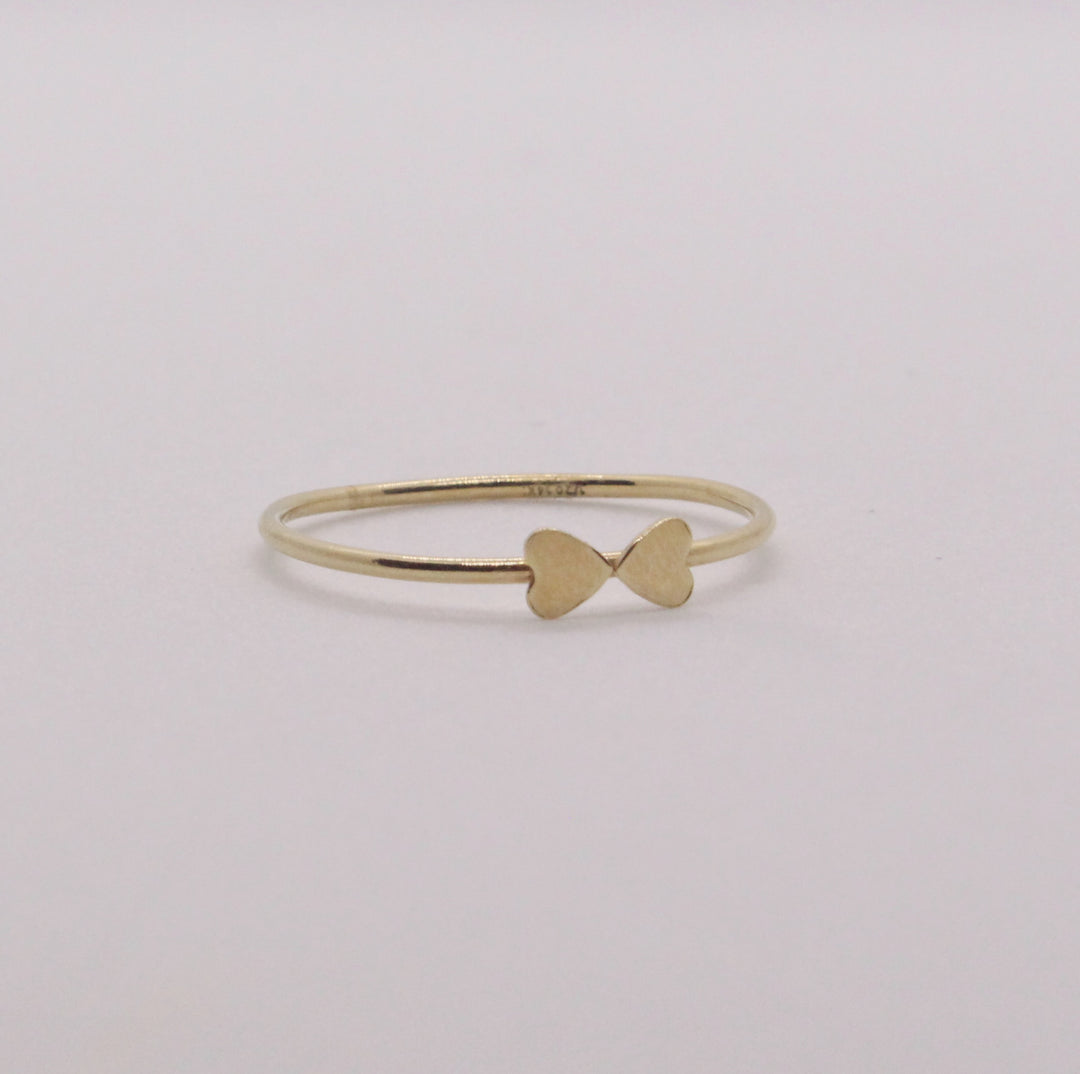 Double Heart Gold Filled Ring