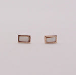 Load image into Gallery viewer, Rose Gold Pearl Studs
