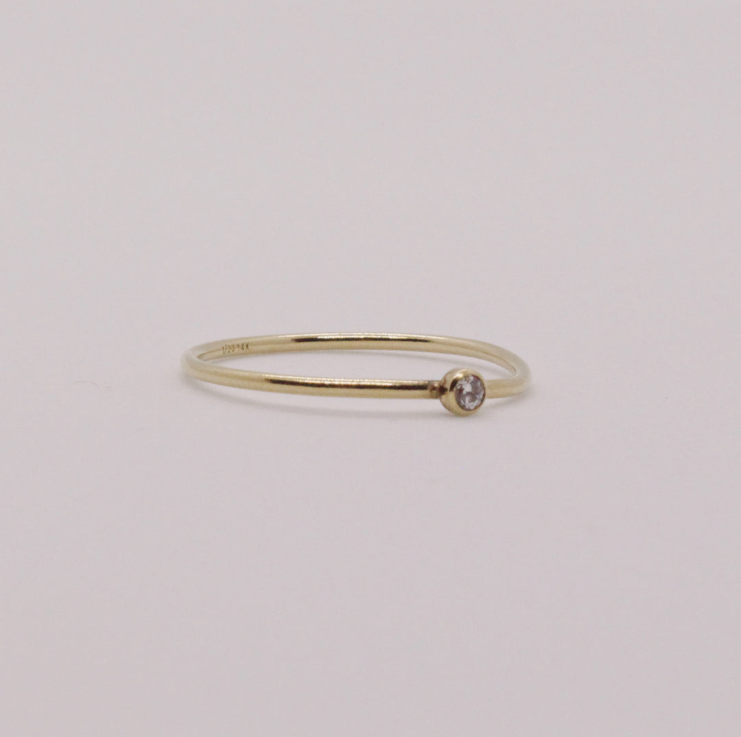 Crystal Gold Filled Ring