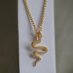 Load image into Gallery viewer, Gold-Filled Snake Necklace
